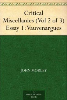 Cover of Critical Miscellanies (Vol 2 of 3), Essay 1: Vauvenargues
