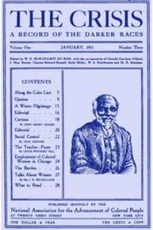 Cover of The crisis : A record of the darker races, Vol. I, No. 3, January 1911
